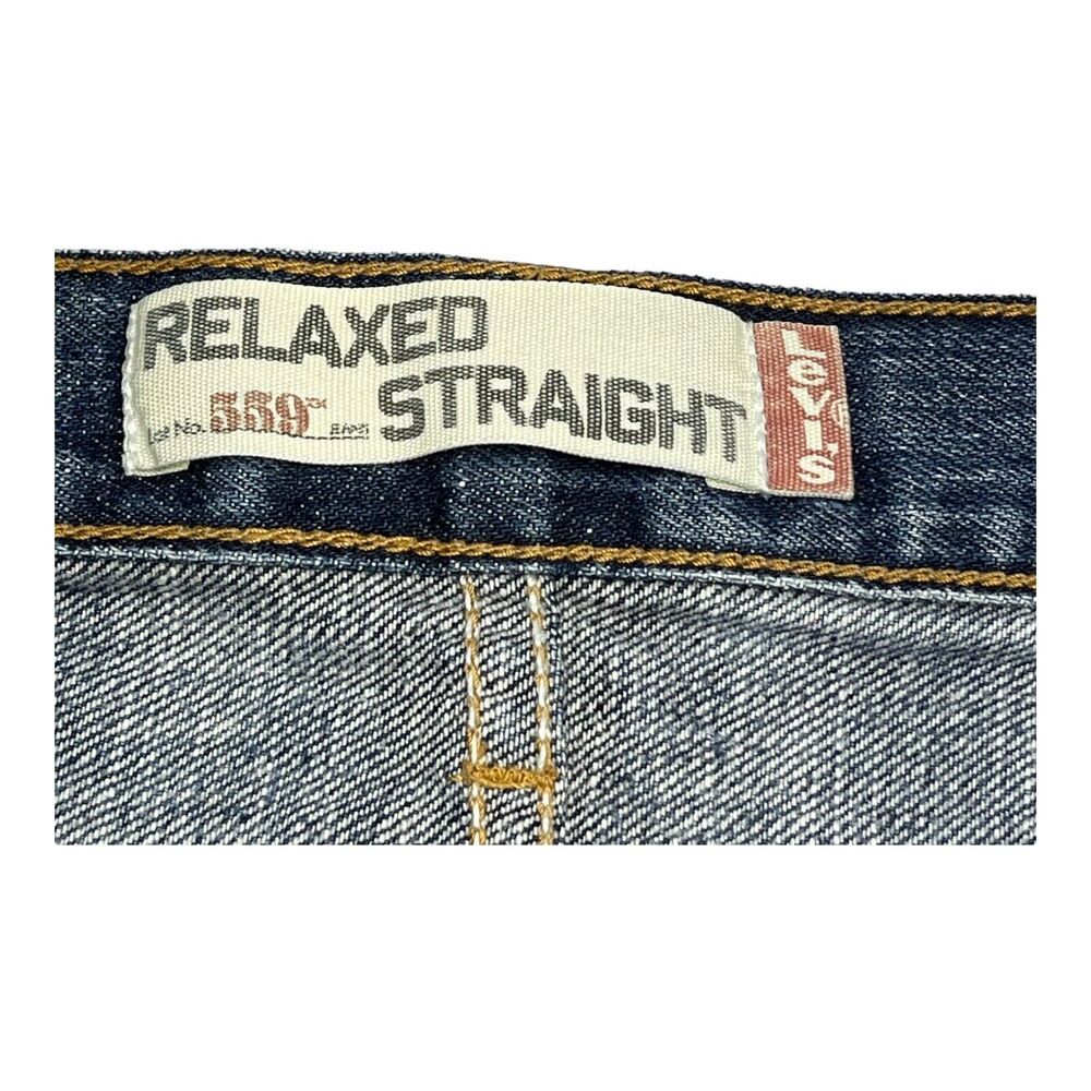 Levi’s 559 Men’s Jeans Blue Relaxed Straight Denim Stretch Measures 39x26.5 - Picture 12 of 13